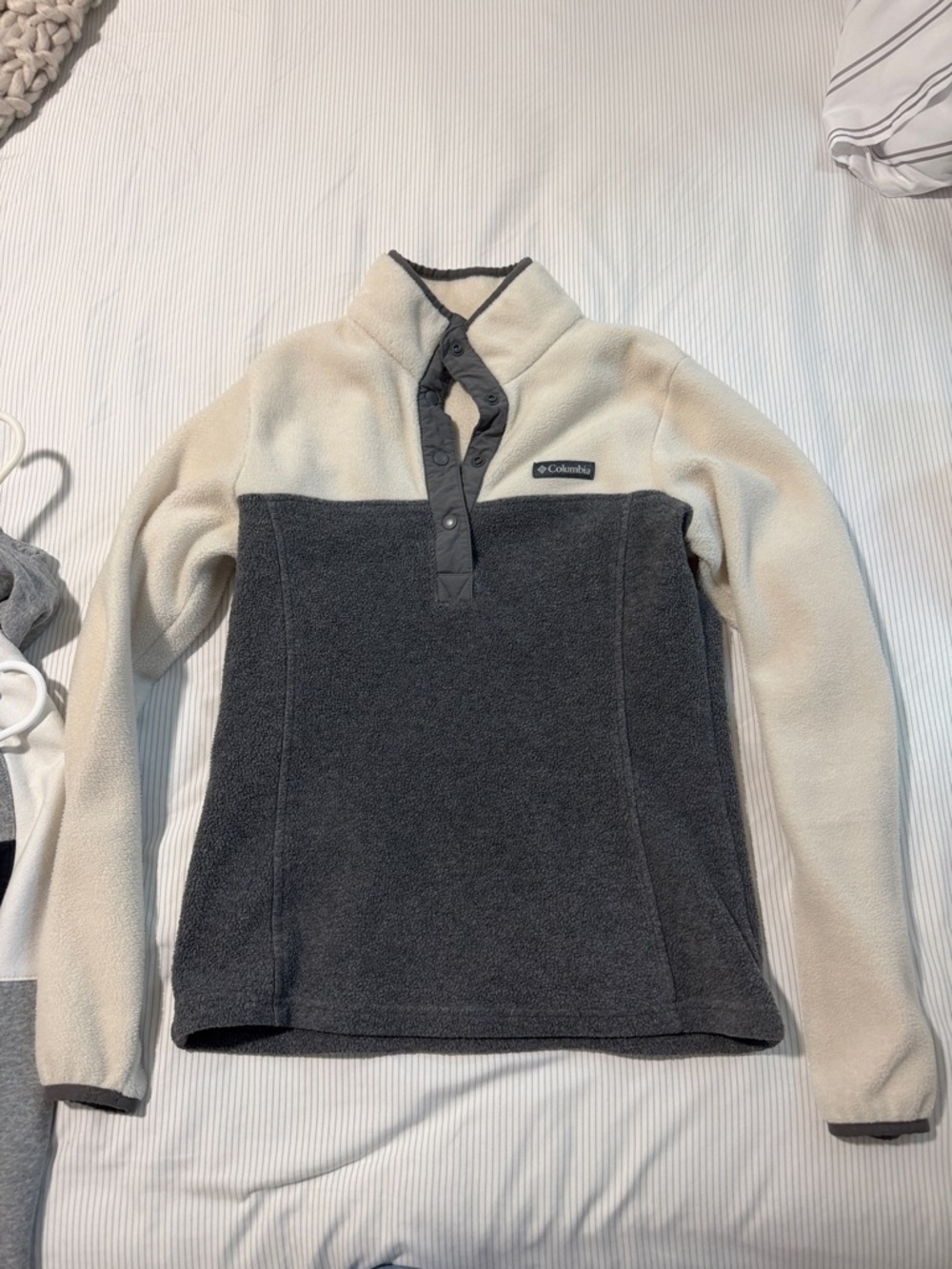 Columbia half button sweater